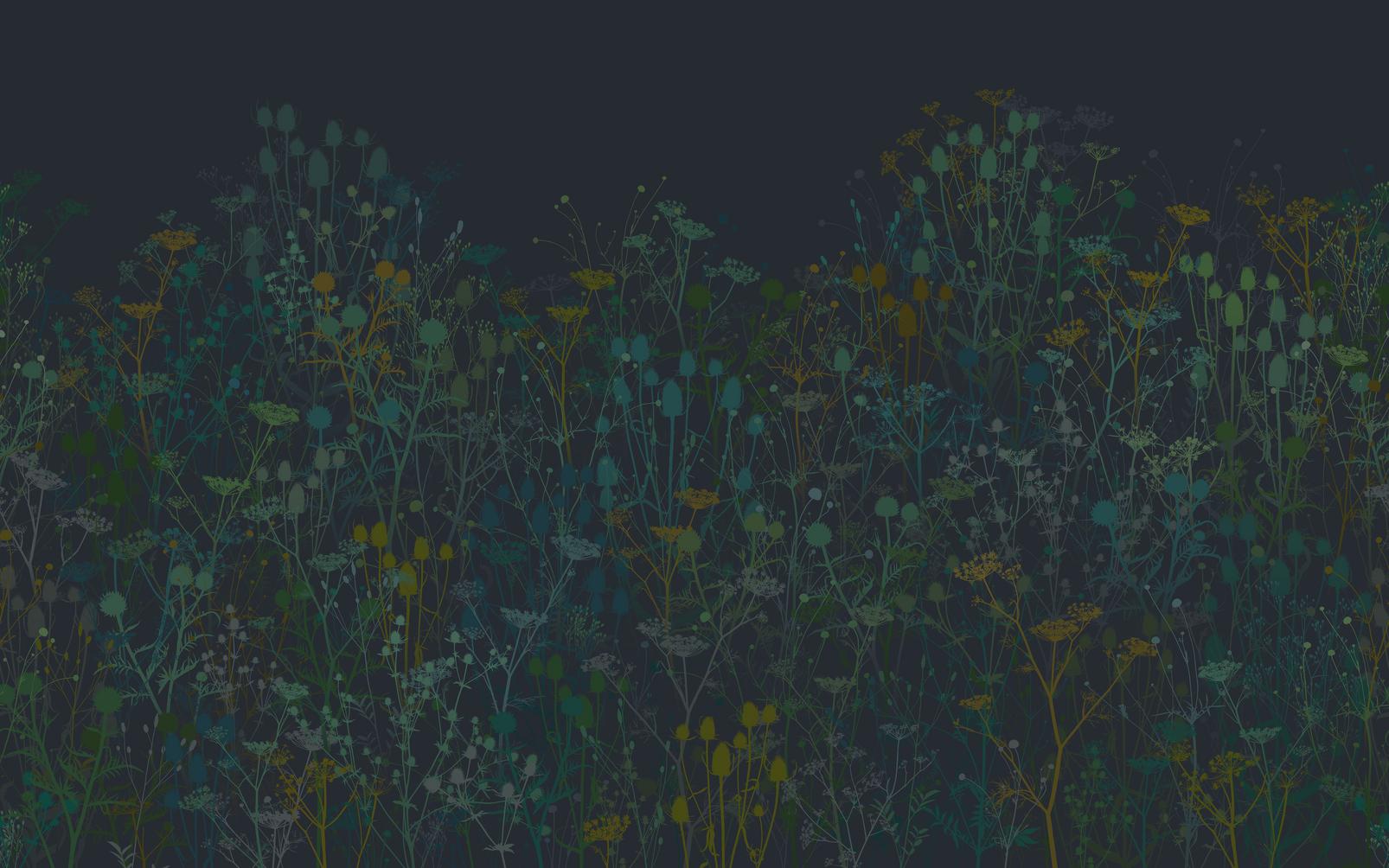 Tania's Garden Midnight Bespoke Mural by Clarissa Hulse