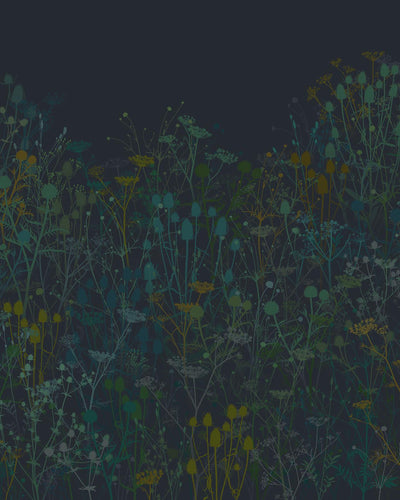 Tania's Garden Midnight Bespoke Mural by Clarissa Hulse