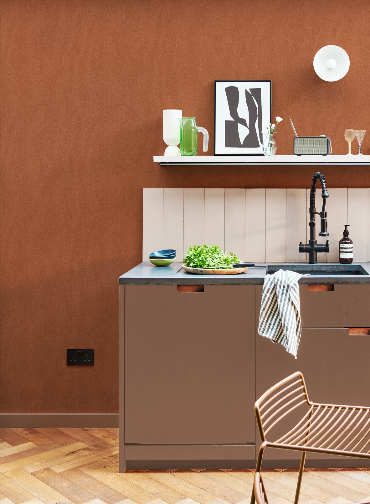Country Home Clay Wallpaper