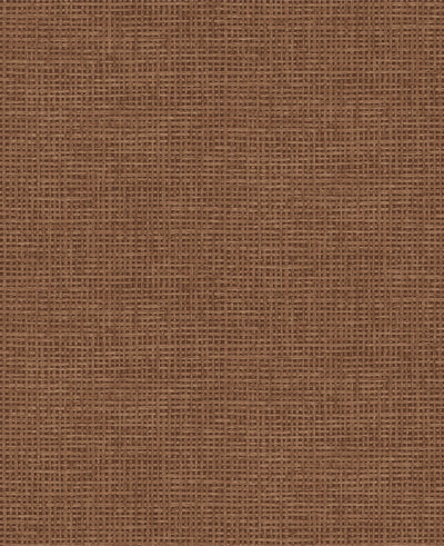 Rustic Weft Clay Wallpaper