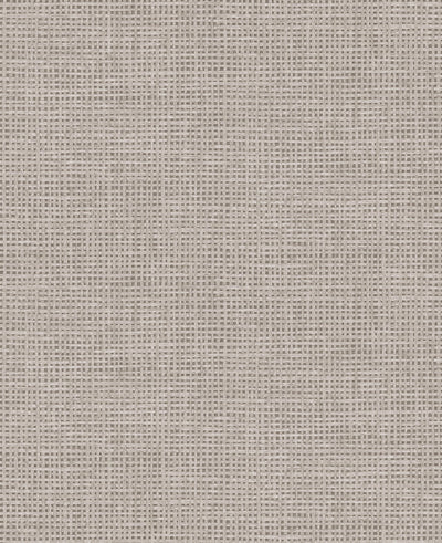 Rustic Weft Praline Wallpaper