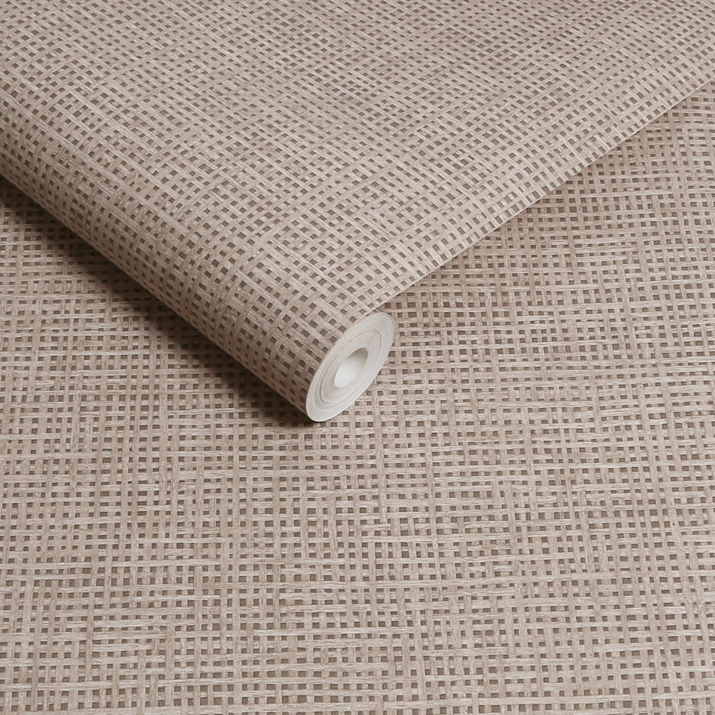 Rustic Weft Stone Wallpaper