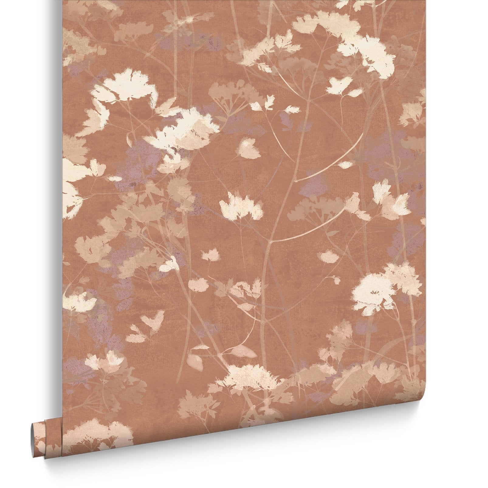 Flower Press Clay Wallpaper
