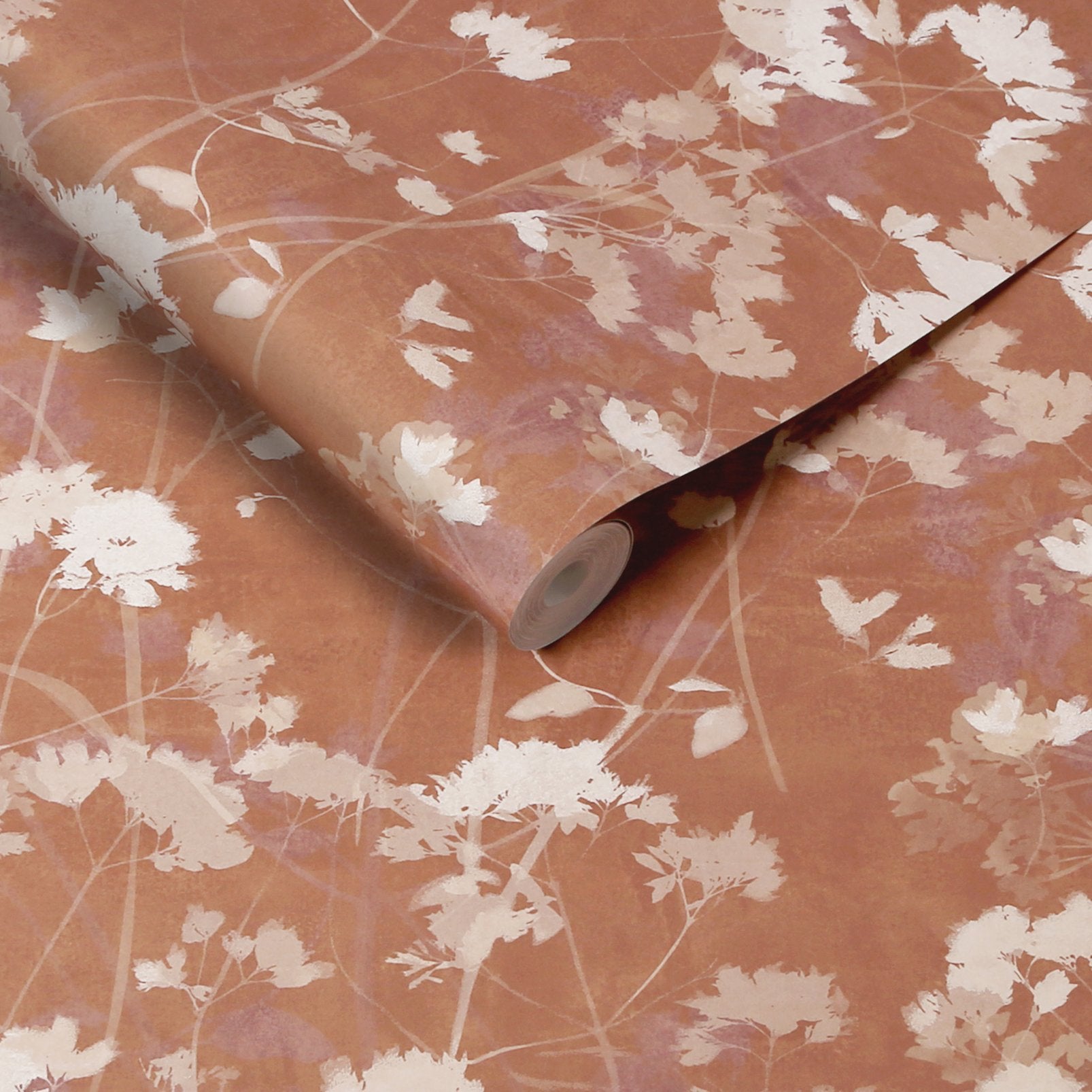 Flower Press Clay Wallpaper