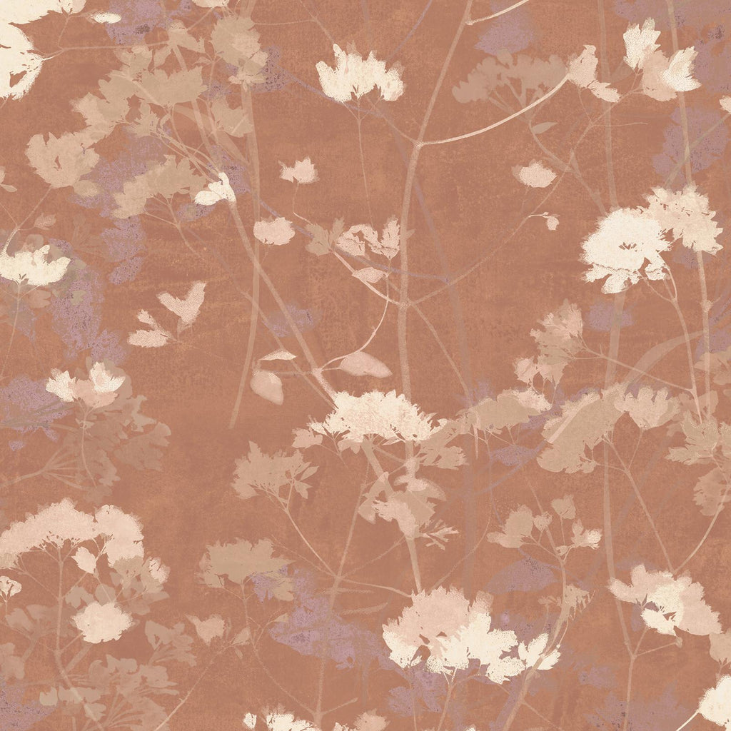 Flower Press Clay Wallpaper