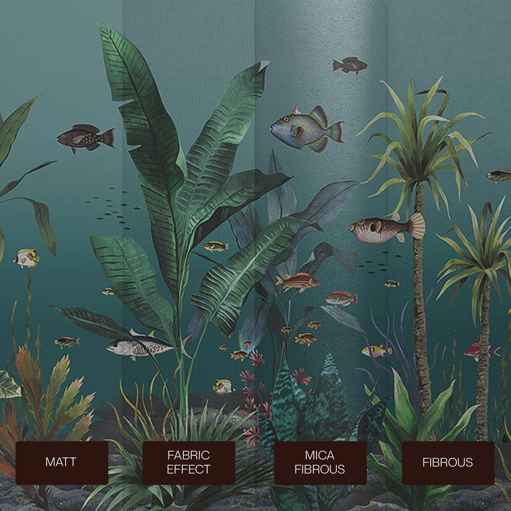 Technicolour Aquarium Teal Bespoke Mural
