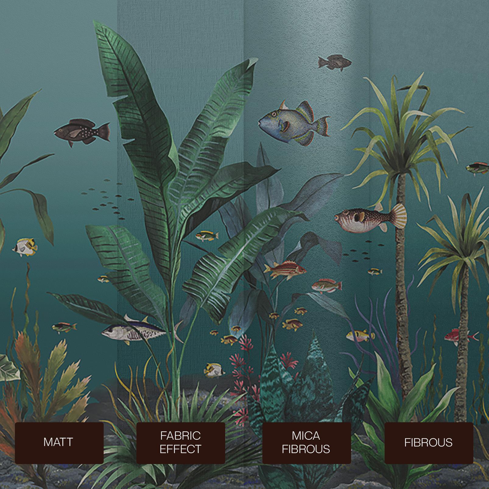 Technicolour Aquarium Teal Bespoke Mural