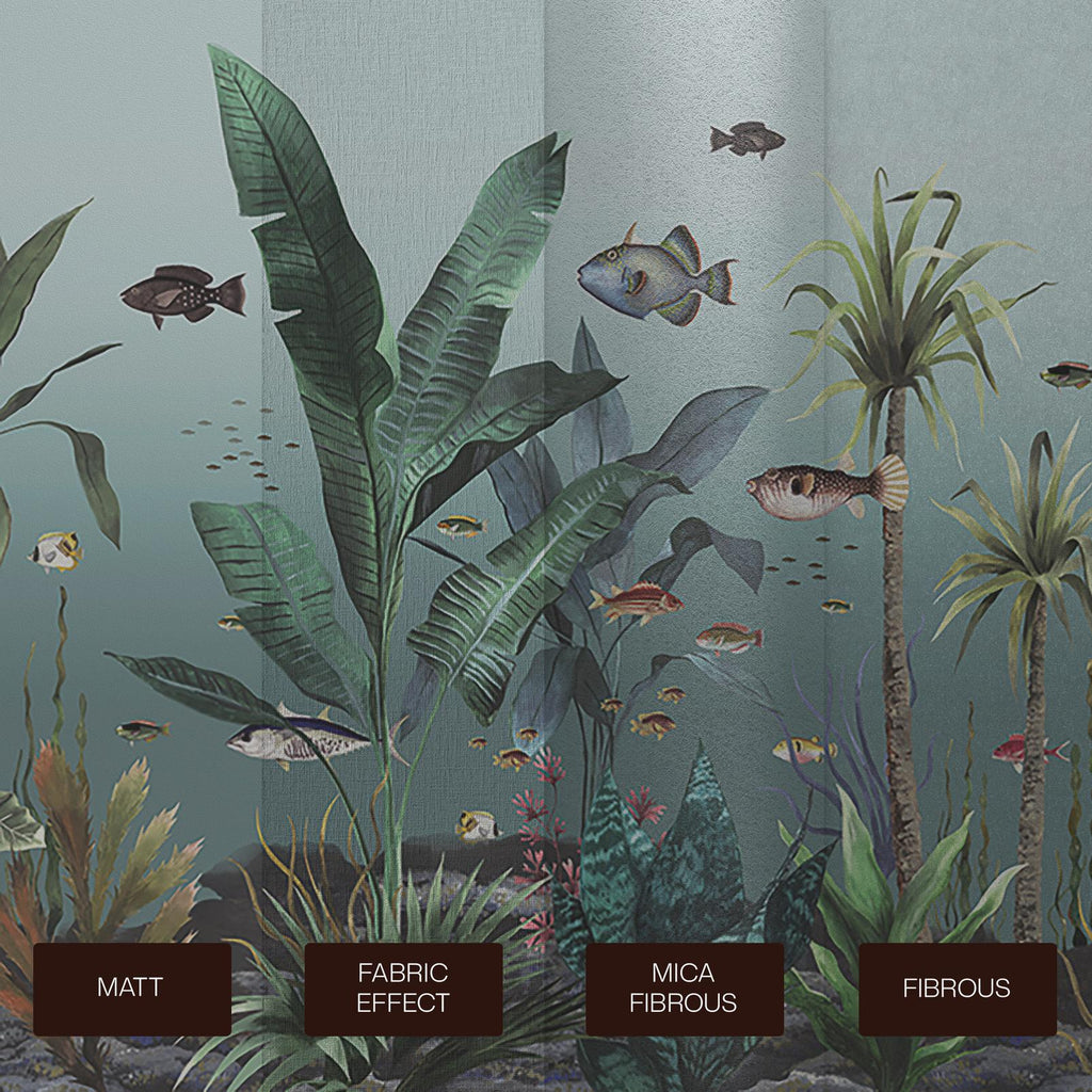 Technicolour Aquarium Duck Egg Bespoke Mural