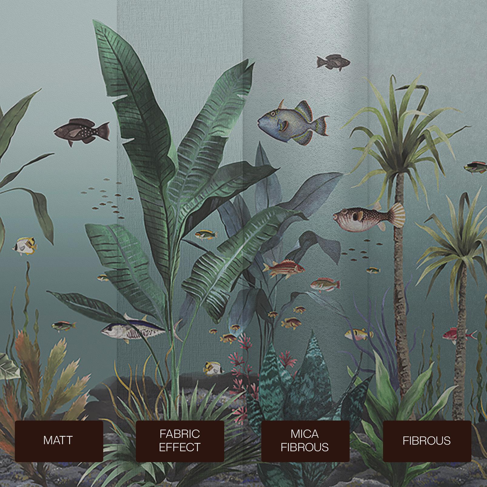 Technicolour Aquarium Duck Egg Bespoke Mural