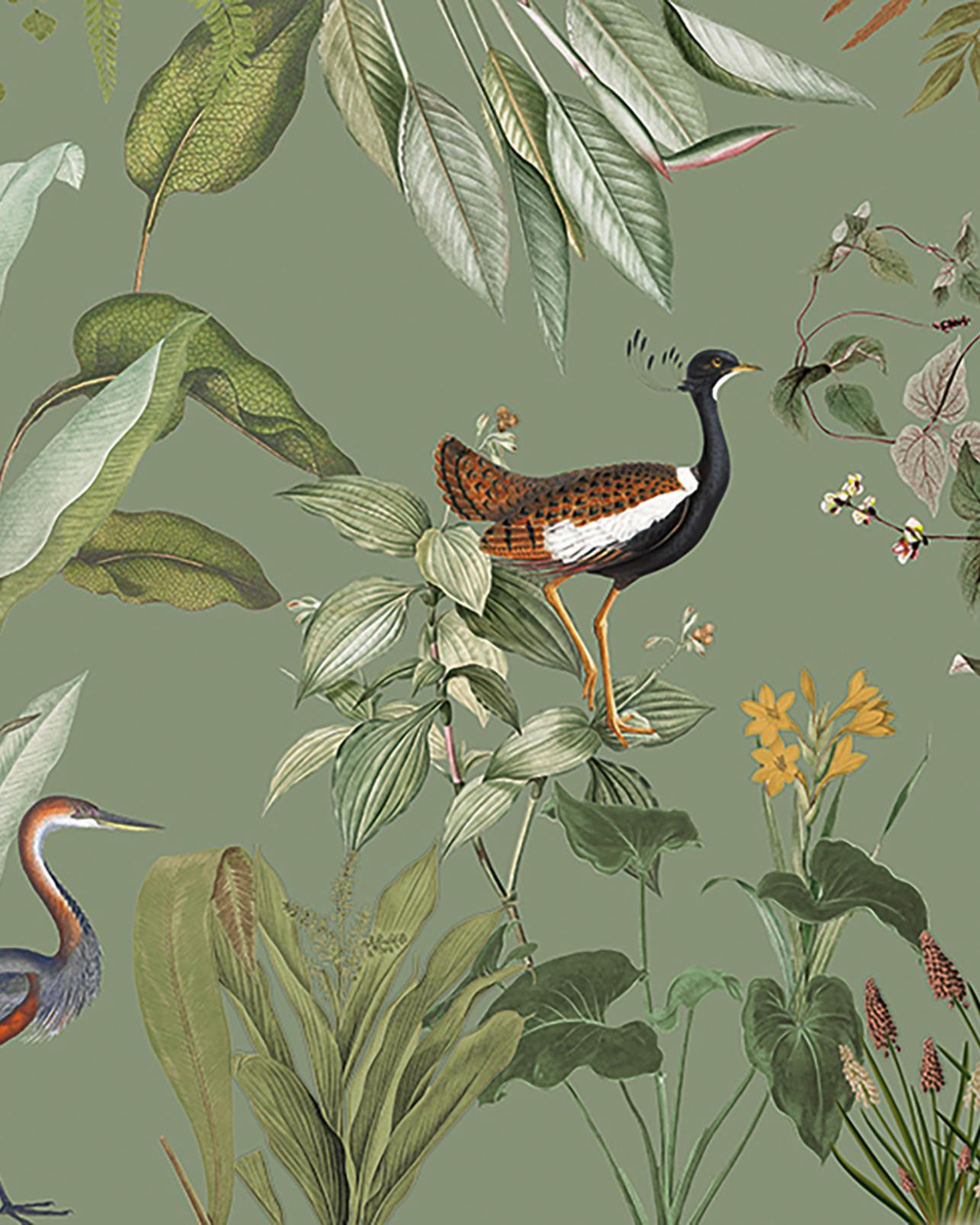 Glasshouse Sage Bespoke Mural