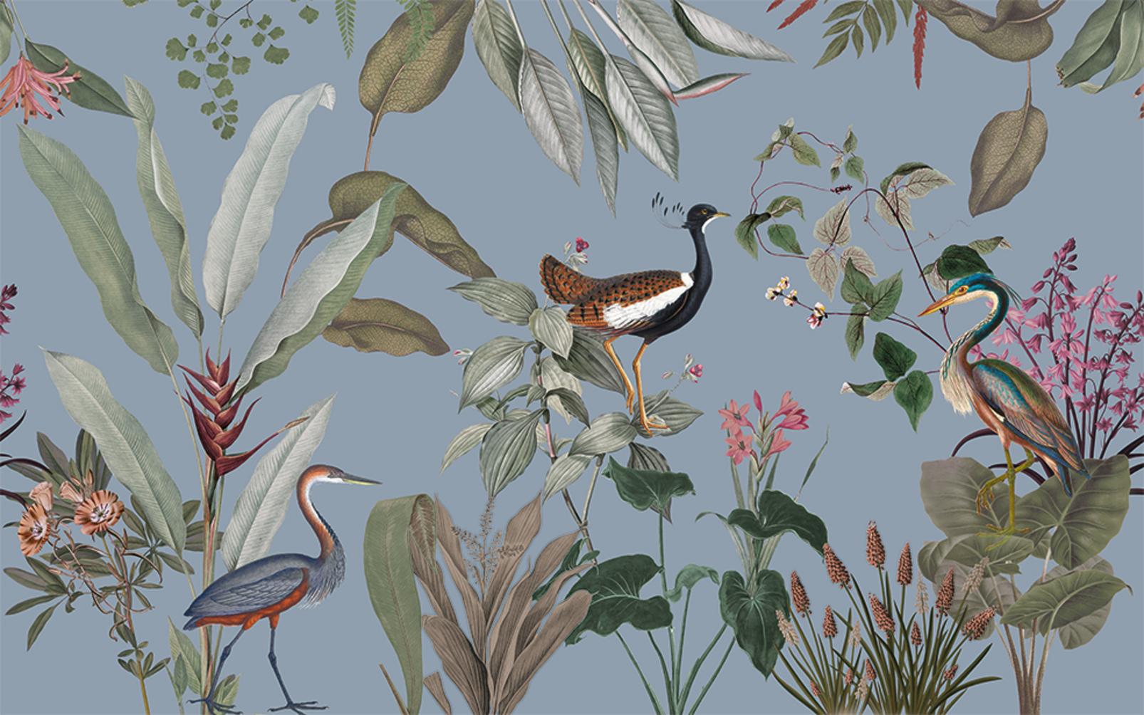 Glasshouse Blue Bespoke Mural