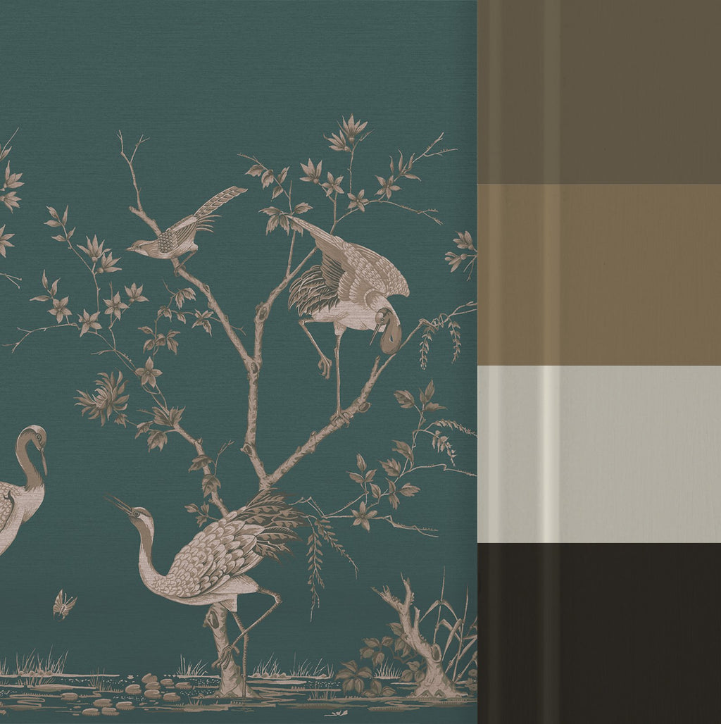 Grazing Cranes Twilight BeSpoke Mural