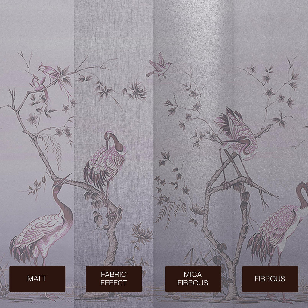 Grazing Cranes Dusk Bespoke Mural