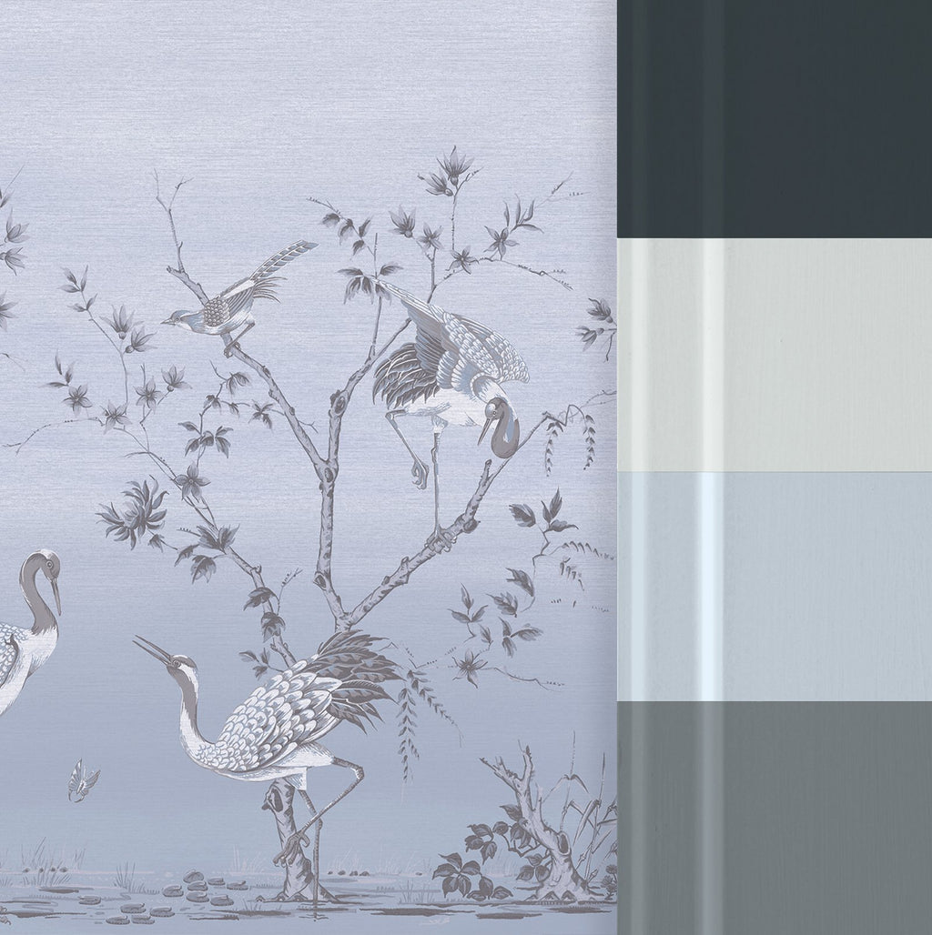 Grazing Cranes Sky Bespoke Mural