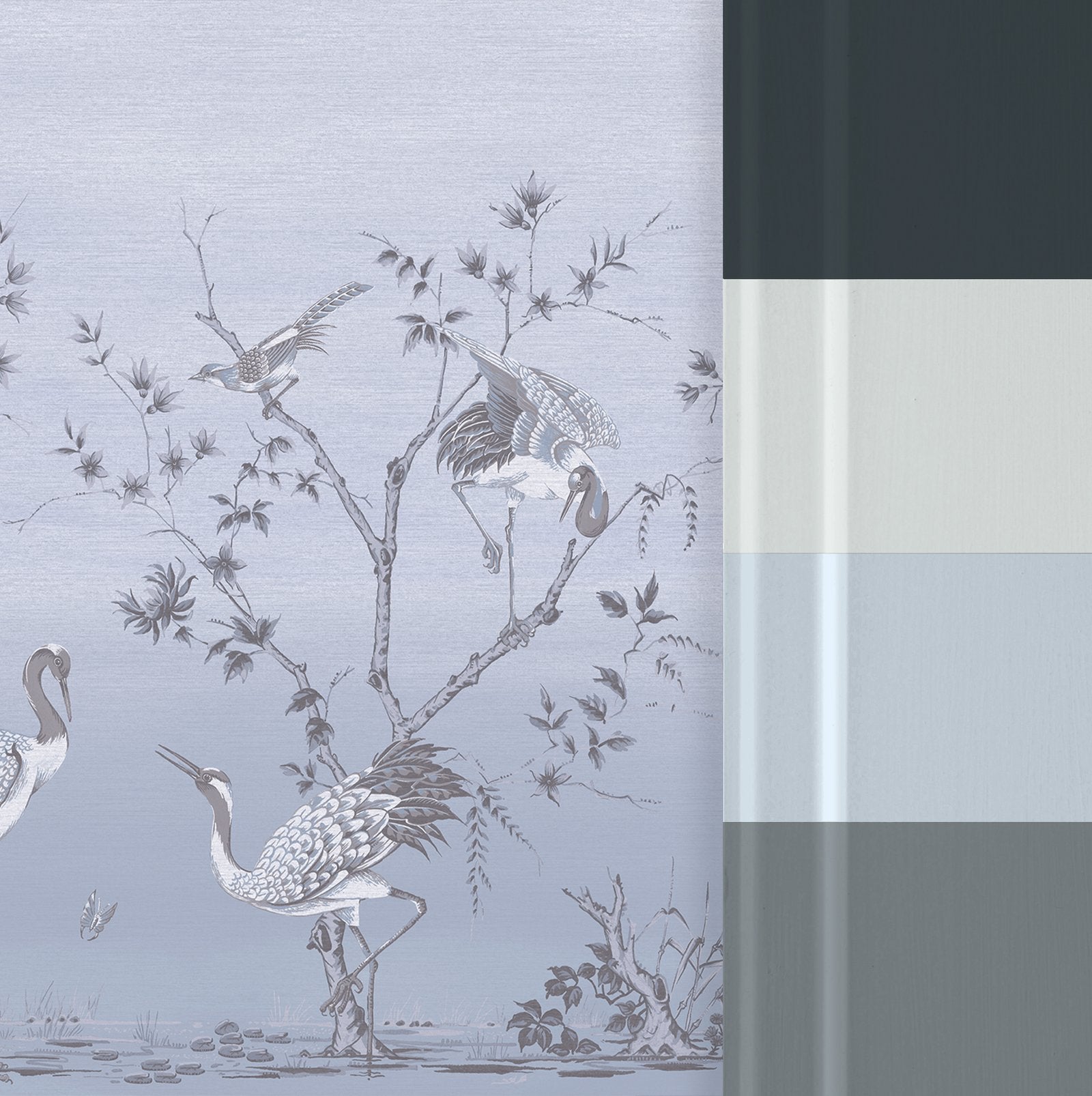 Grazing Cranes Sky Bespoke Mural