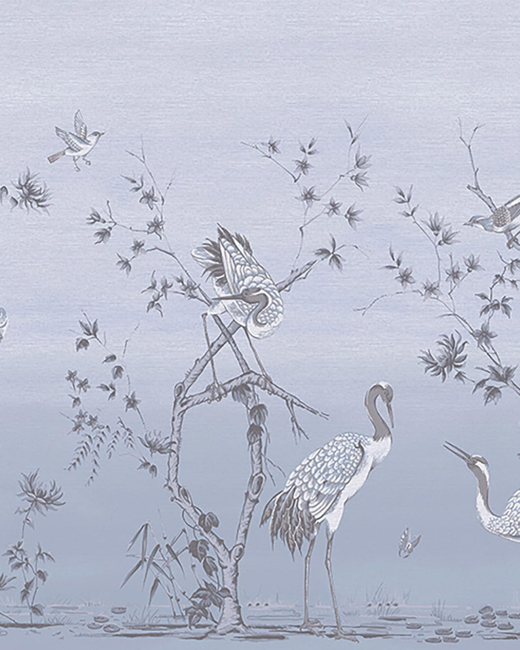 Grazing Cranes Sky Bespoke Mural