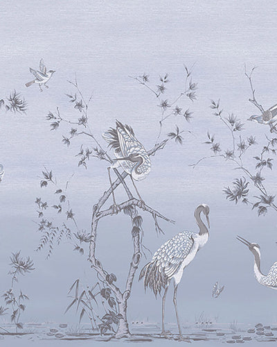 Grazing Cranes Sky Bespoke Mural