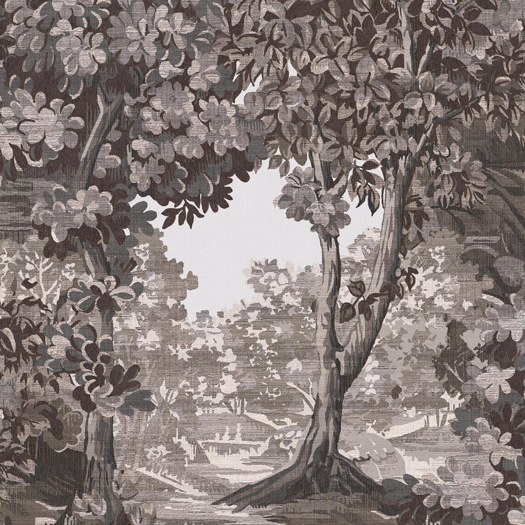 Bodenham Etching Charcoal Wallpaper