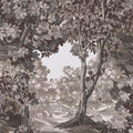 Bodenham Etching Charcoal Wallpaper