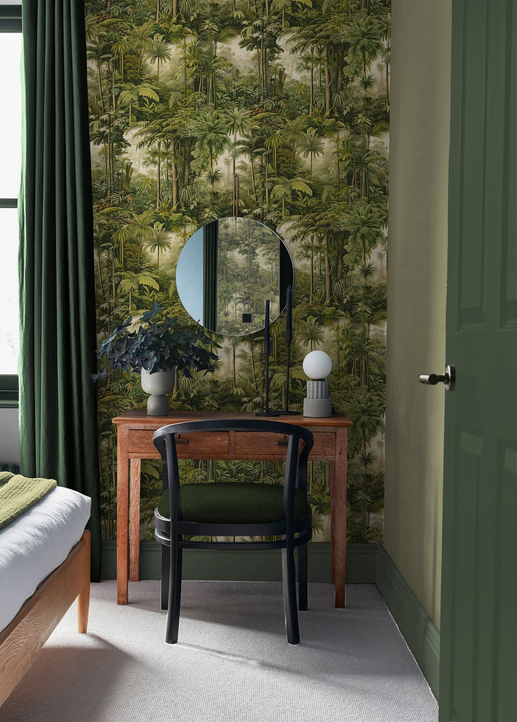 Benmore Ridge Lush Green Wallpaper