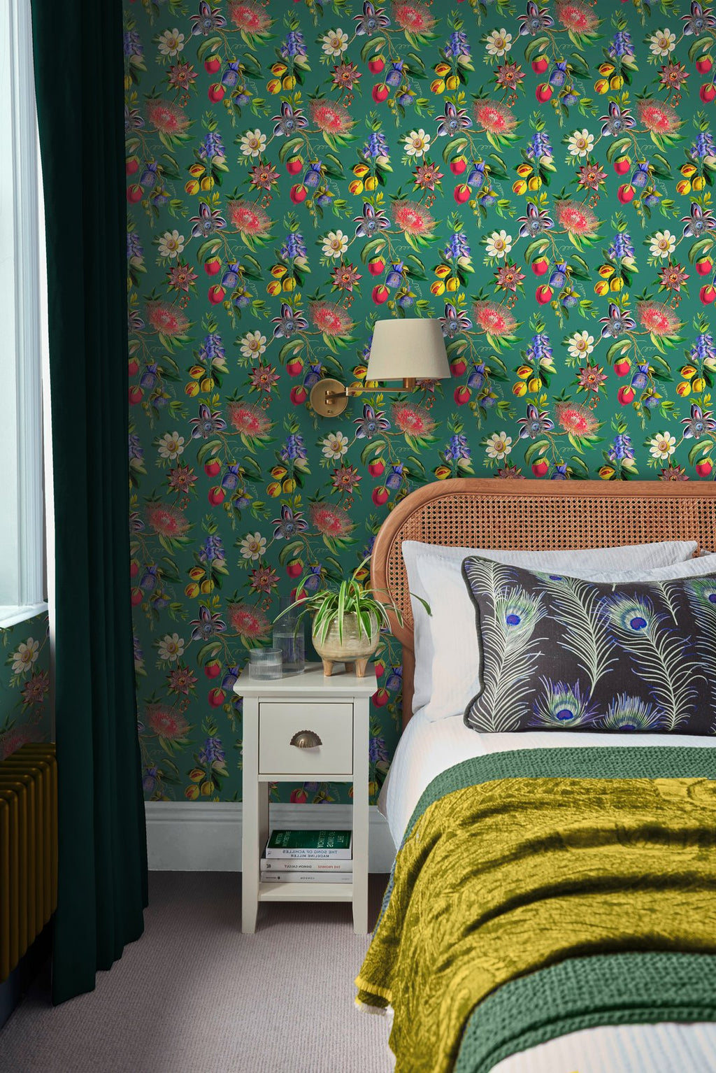 Physic Garden Teal Wallpaper