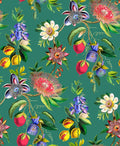 Physic Garden Teal Wallpaper