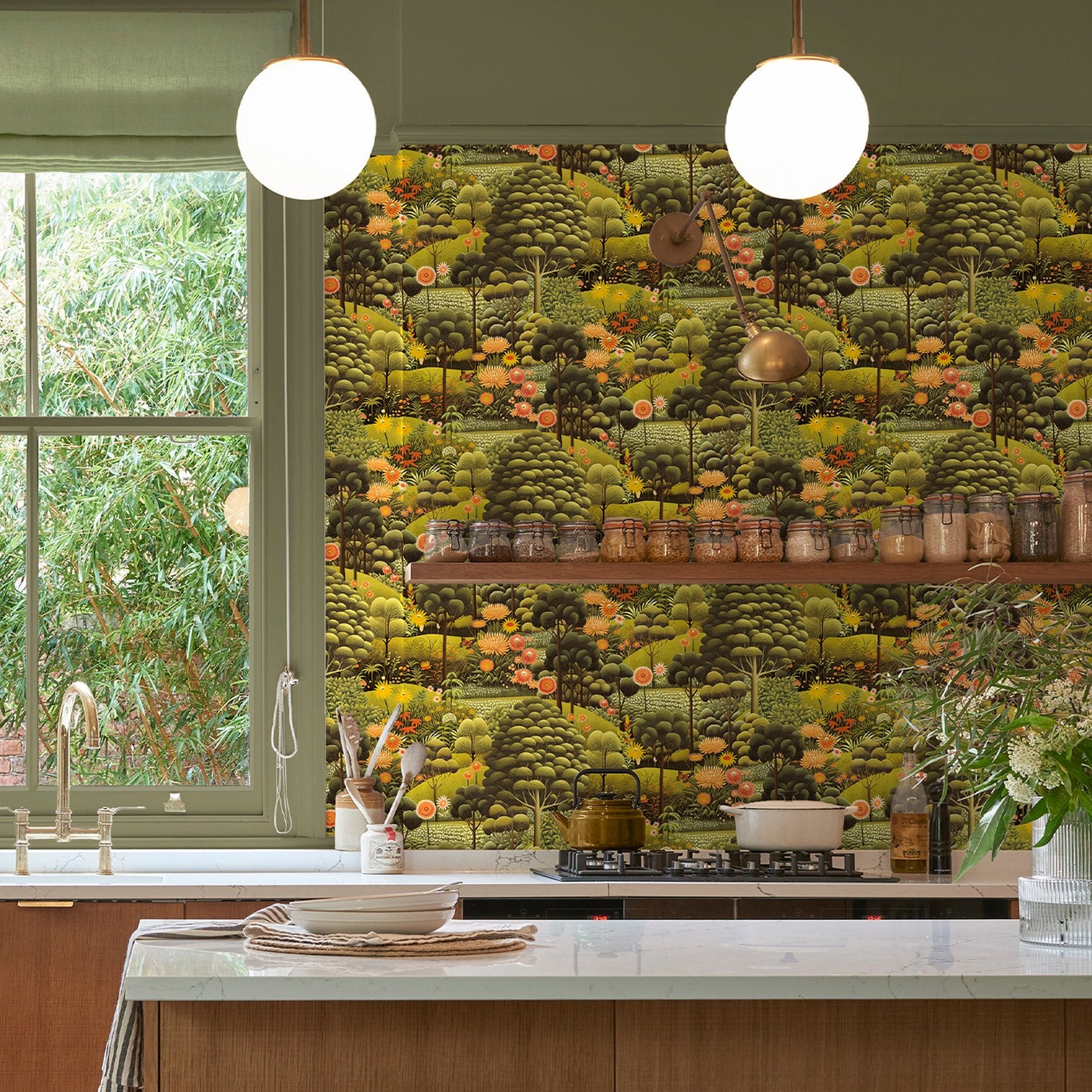 Arley Garden Dusk Wallpaper