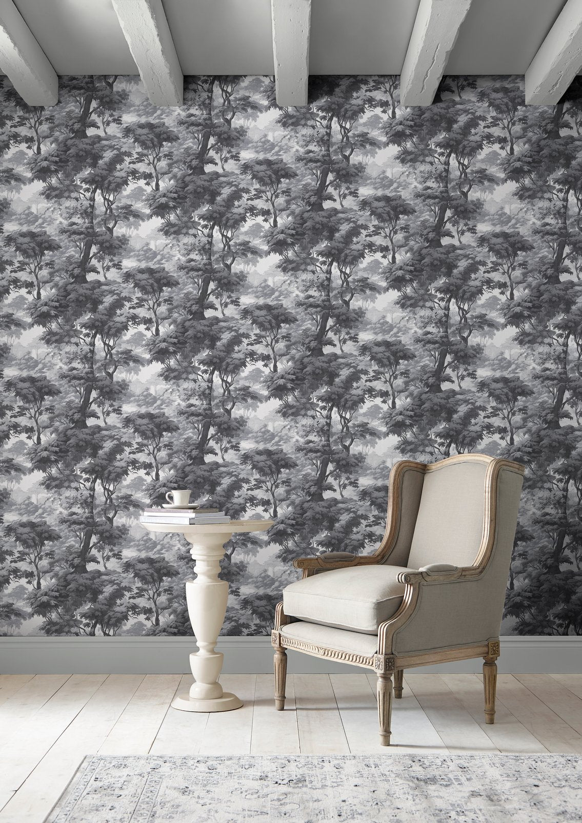 Bobart's Garden Monochrome Wallpaper
