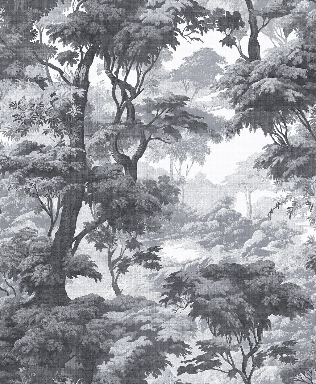 Bobart's Garden Monochrome Wallpaper