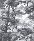 Bobart's Garden Monochrome Wallpaper