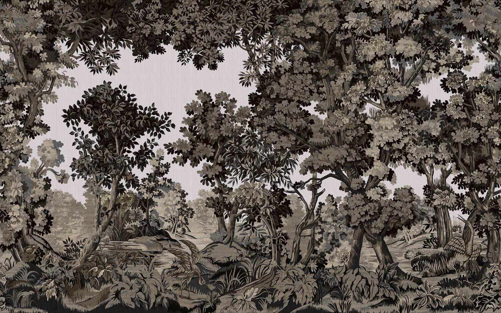Bodenham Charcoal Bespoke Mural