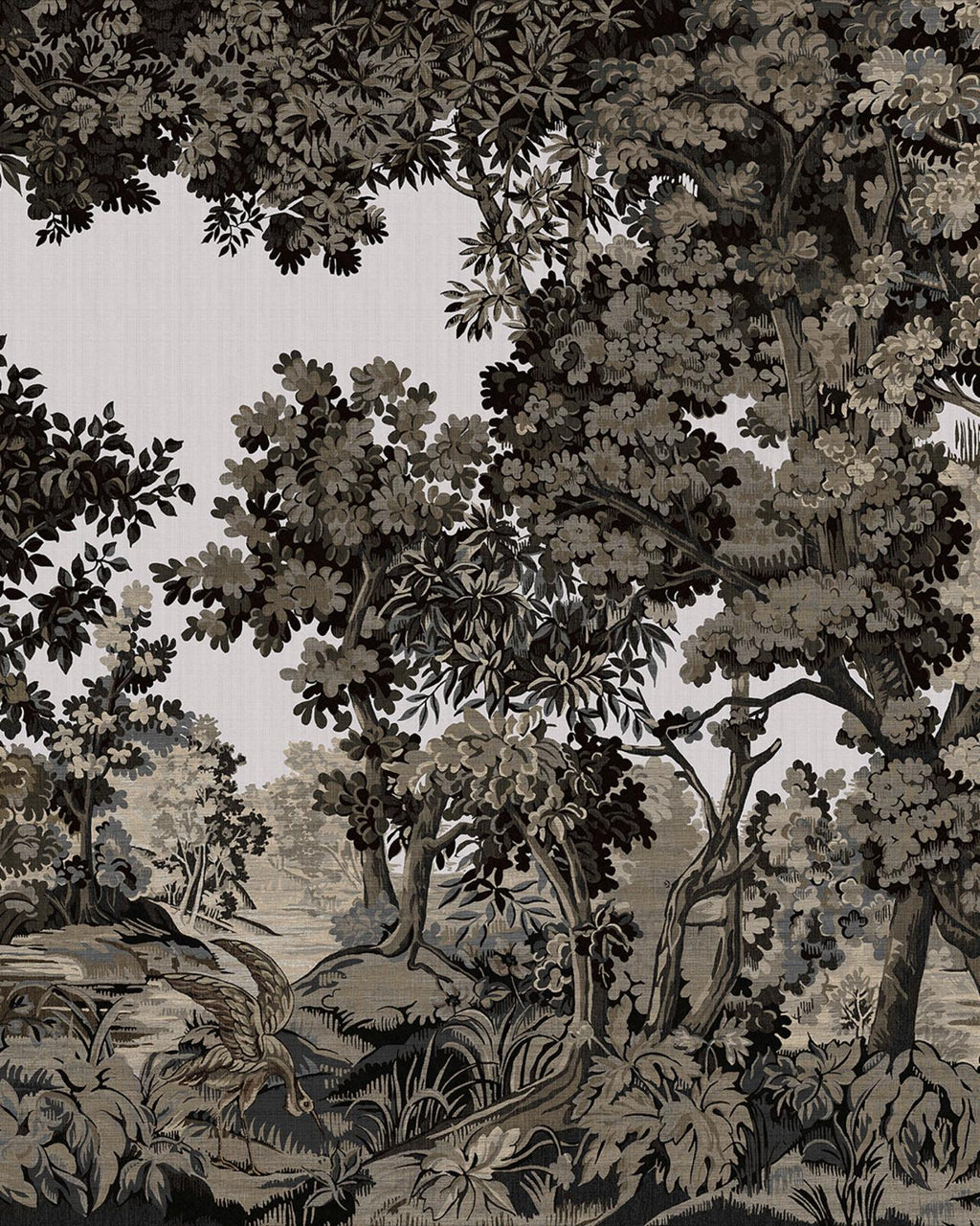 Bodenham Charcoal Bespoke Mural