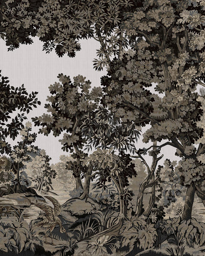 Bodenham Charcoal Bespoke Mural