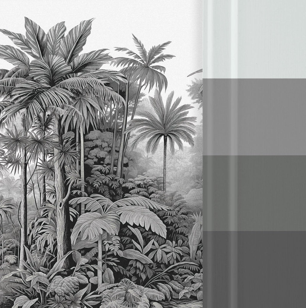 Benmore Ridge Etching Charcoal Bespoke Mural