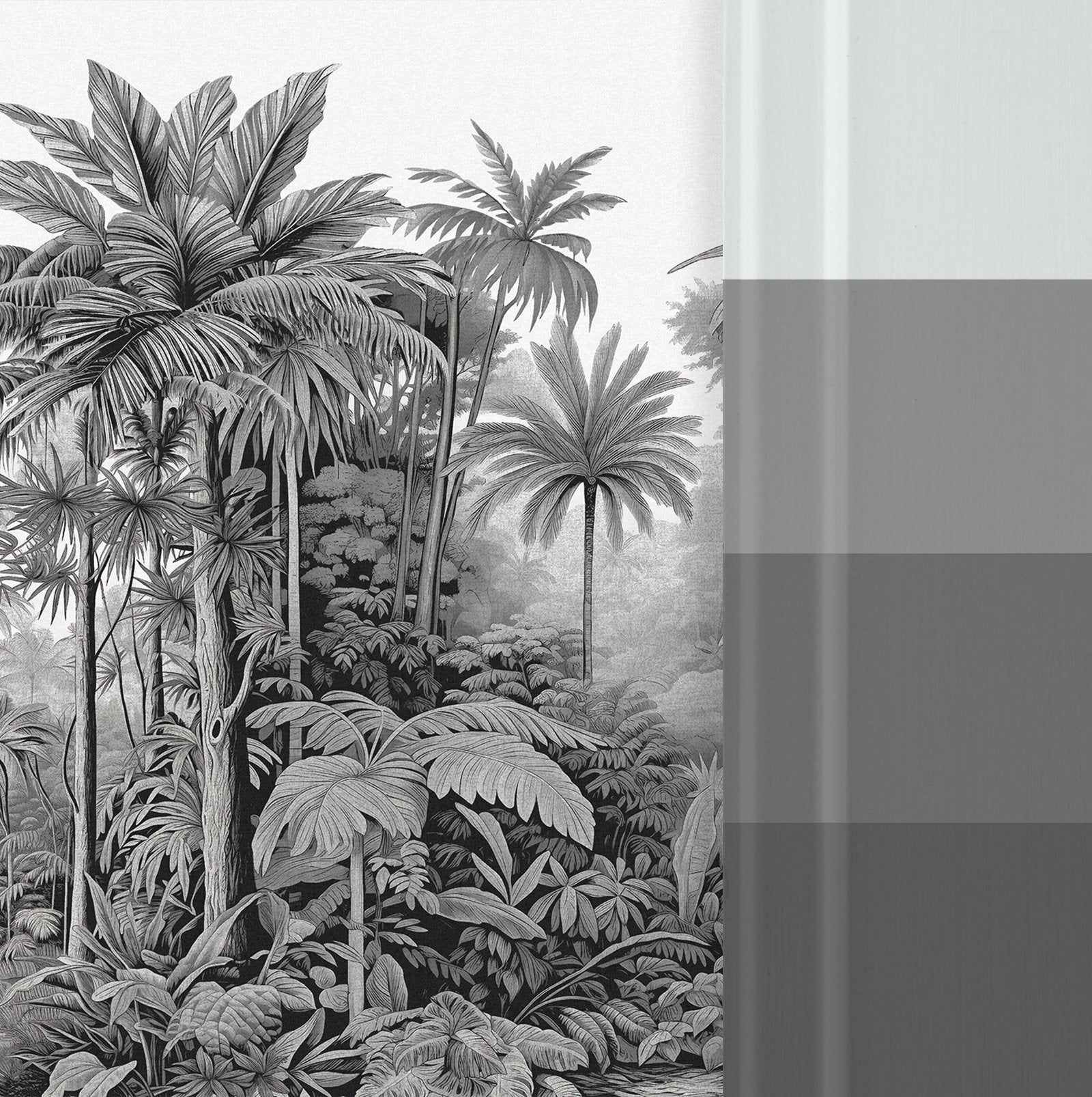Benmore Ridge Etching Charcoal Bespoke Mural