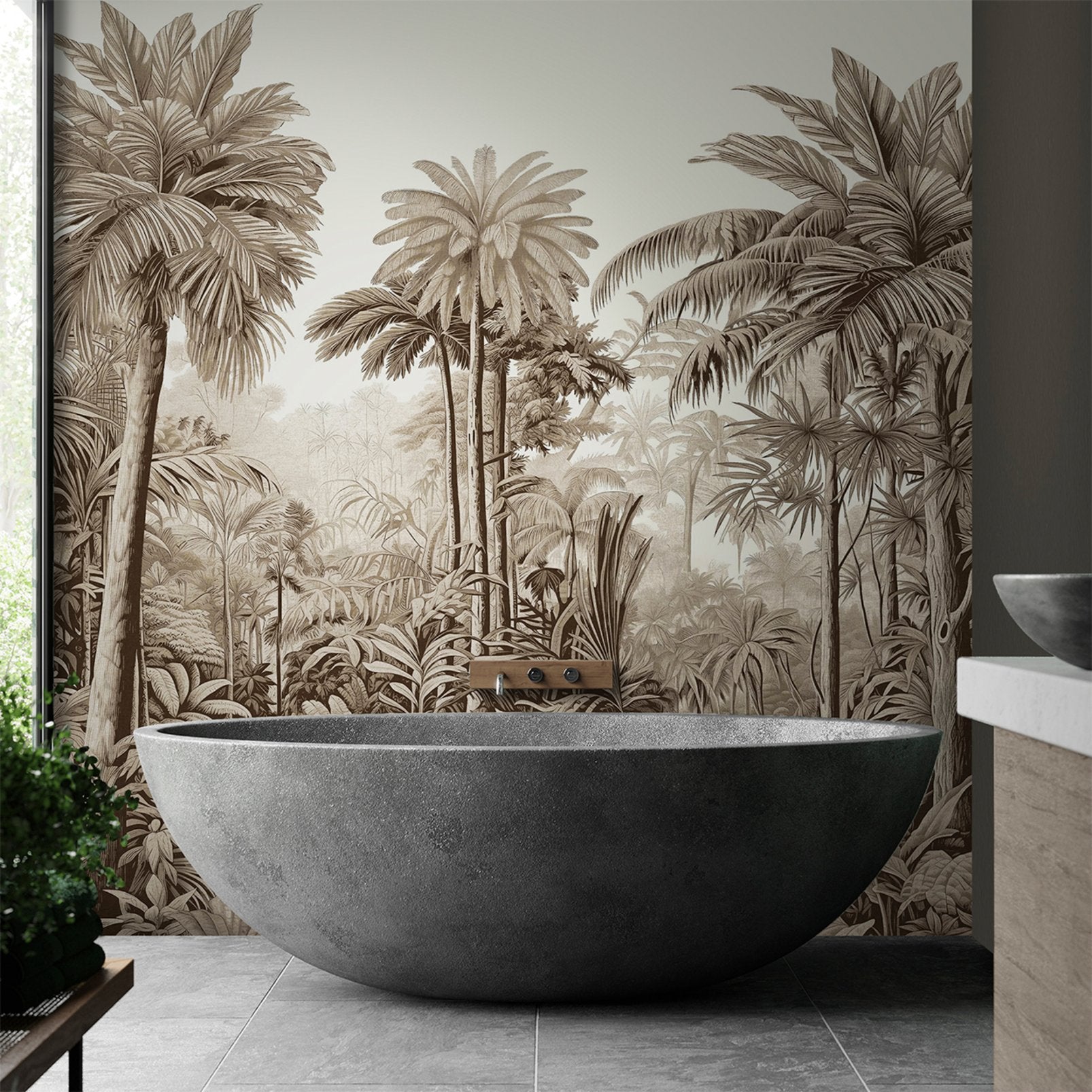 Benmore Ridge Sepia Bespoke Mural