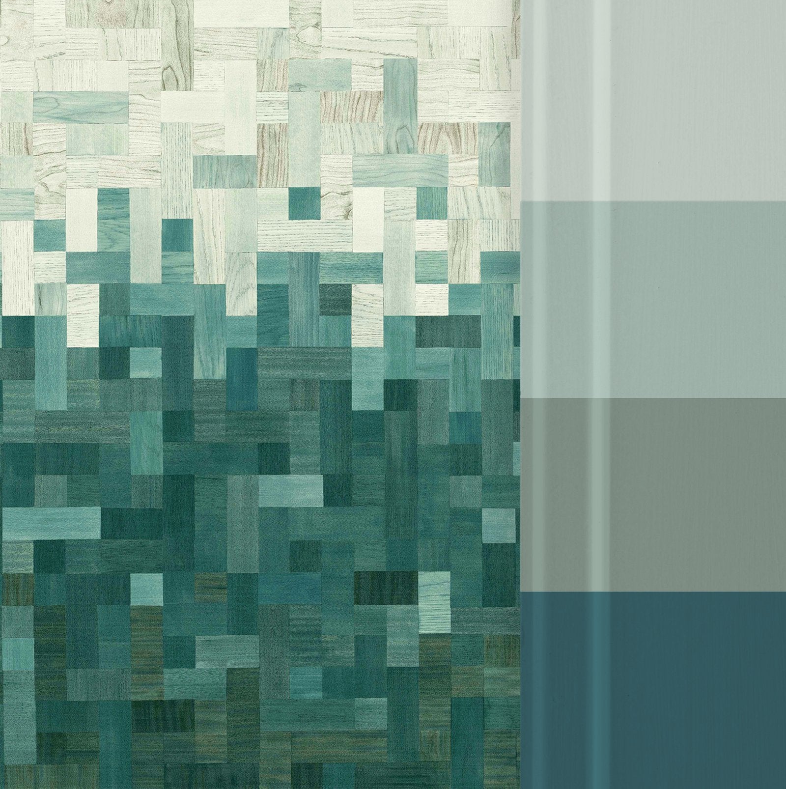 Matrix Teal Bespoke Mural