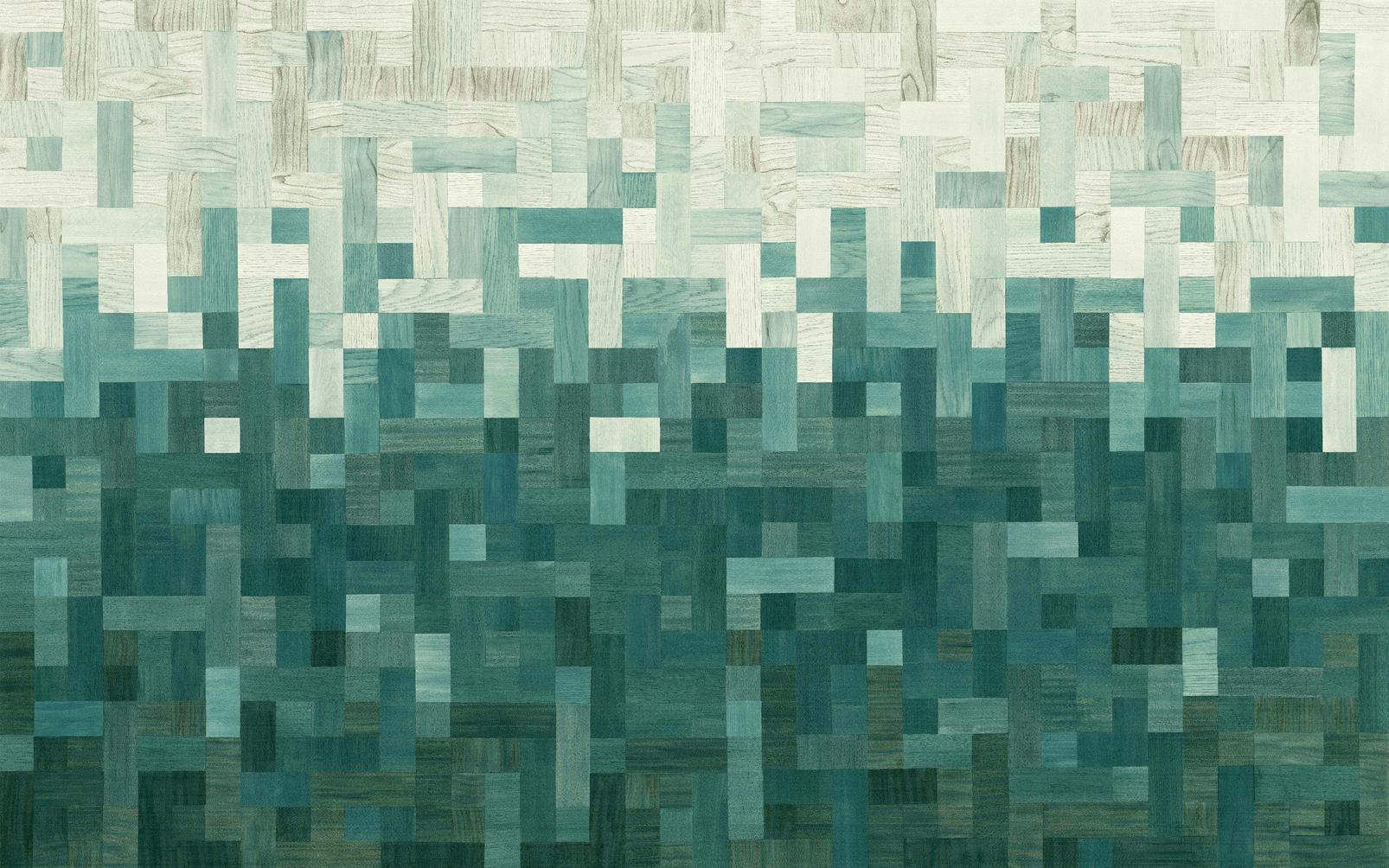 Matrix Teal Bespoke Mural