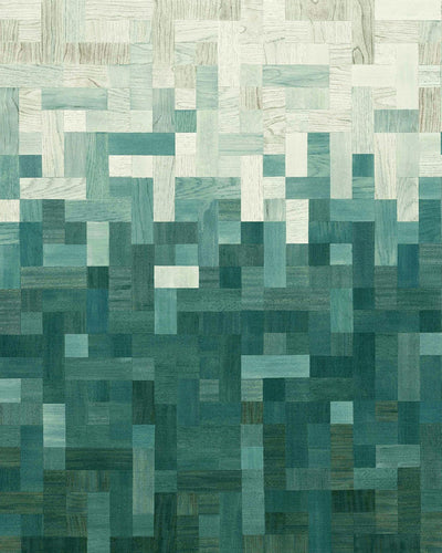 Matrix Teal Bespoke Mural