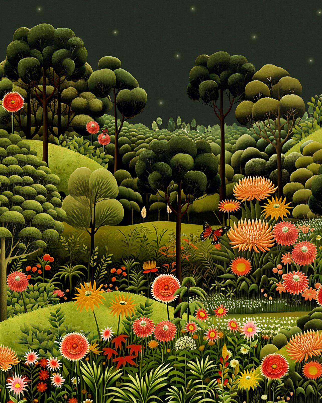 Arley Garden Dusk Bespoke Mural