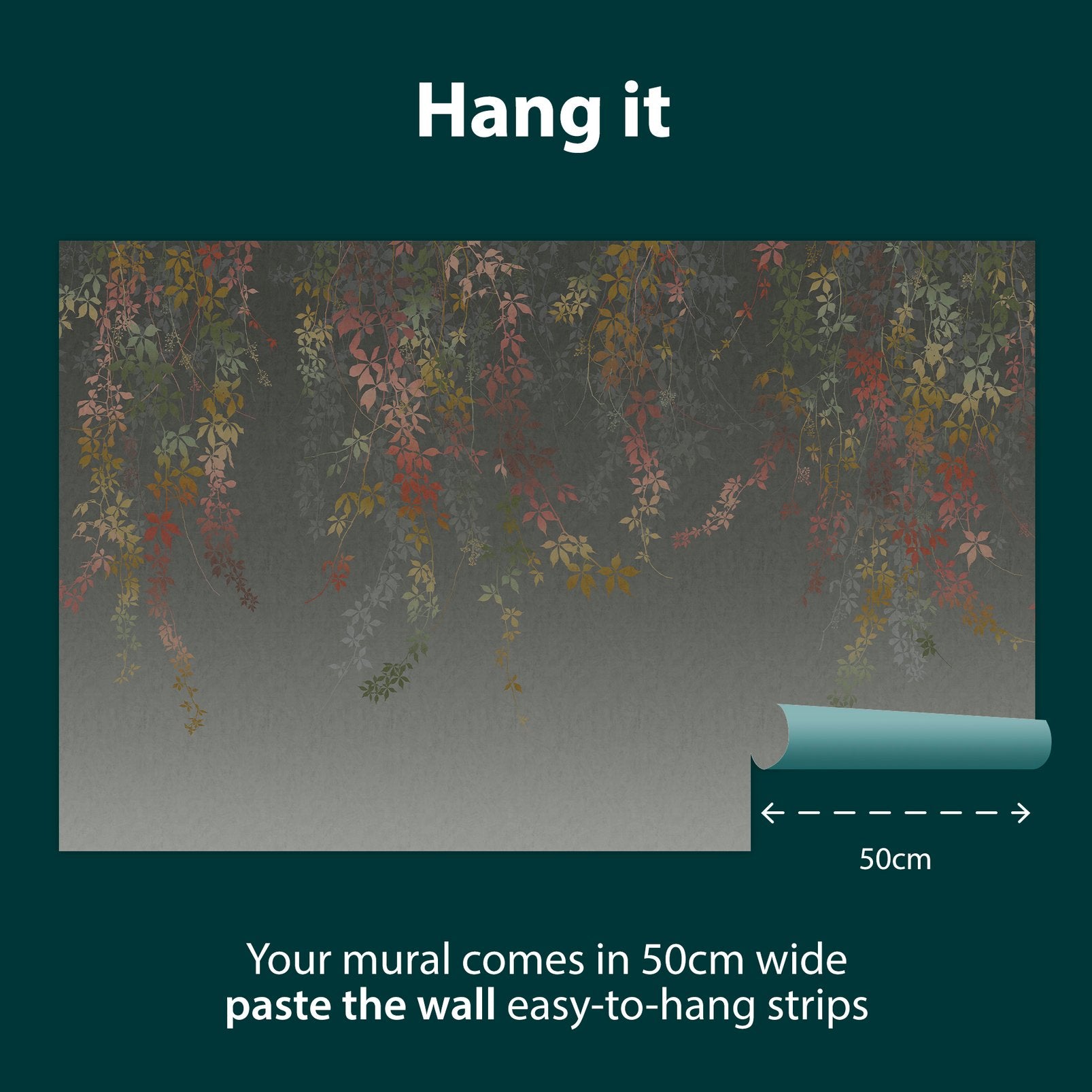 Virginia Creeper Autumn Bespoke Mural by Clarissa Hulse