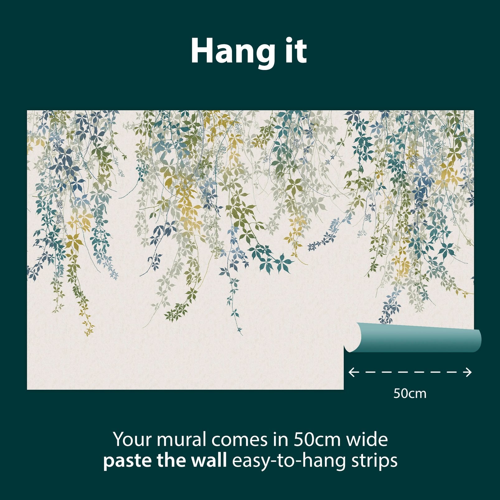 Virginia Creeper Spring Bespoke Mural by Clarissa Hulse.