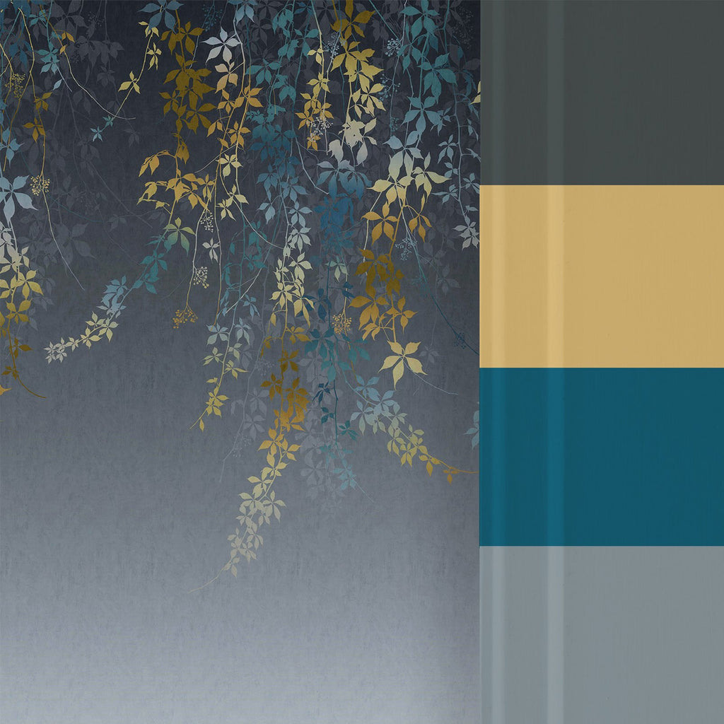 Virginia Creeper Indigo Bespoke Mural by Clarissa Hulse
