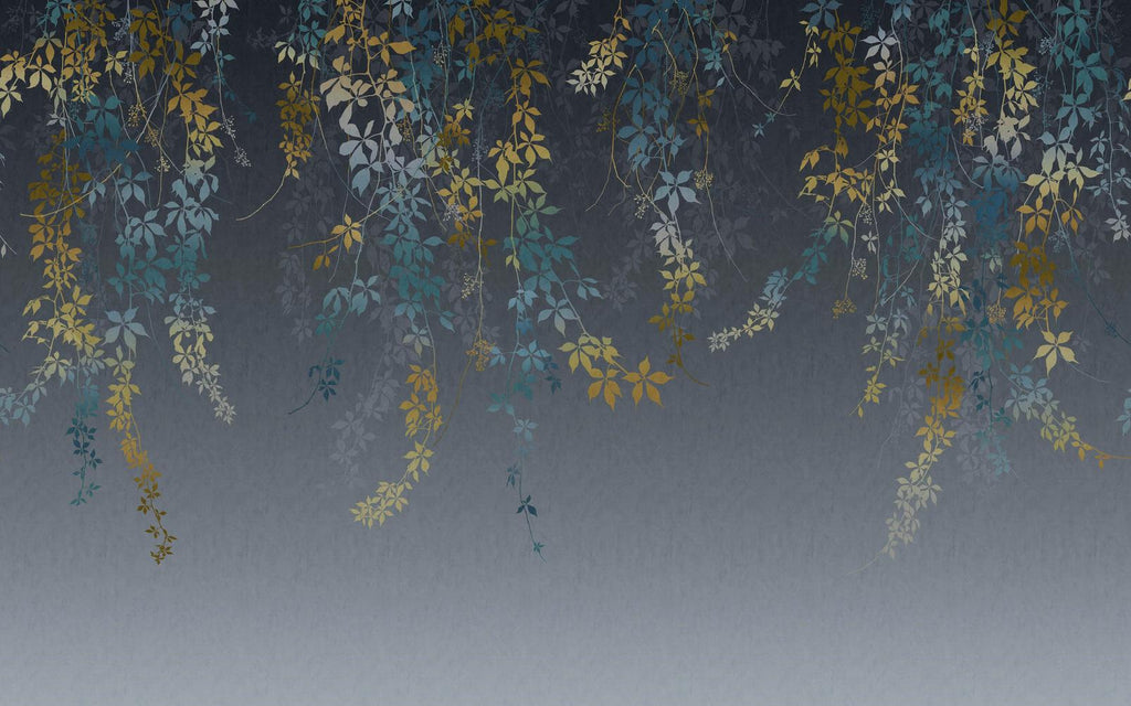 Virginia Creeper Indigo Bespoke Mural by Clarissa Hulse