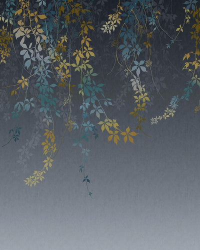 Virginia Creeper Indigo Bespoke Mural by Clarissa Hulse
