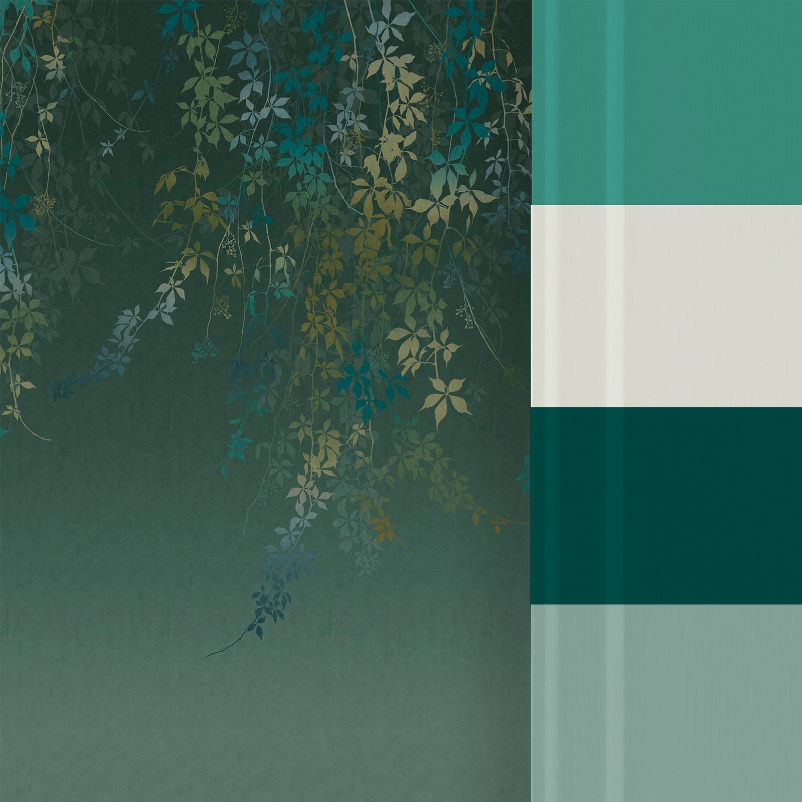 Virginia Creeper Moss Bespoke Mural by Clarissa Hulse