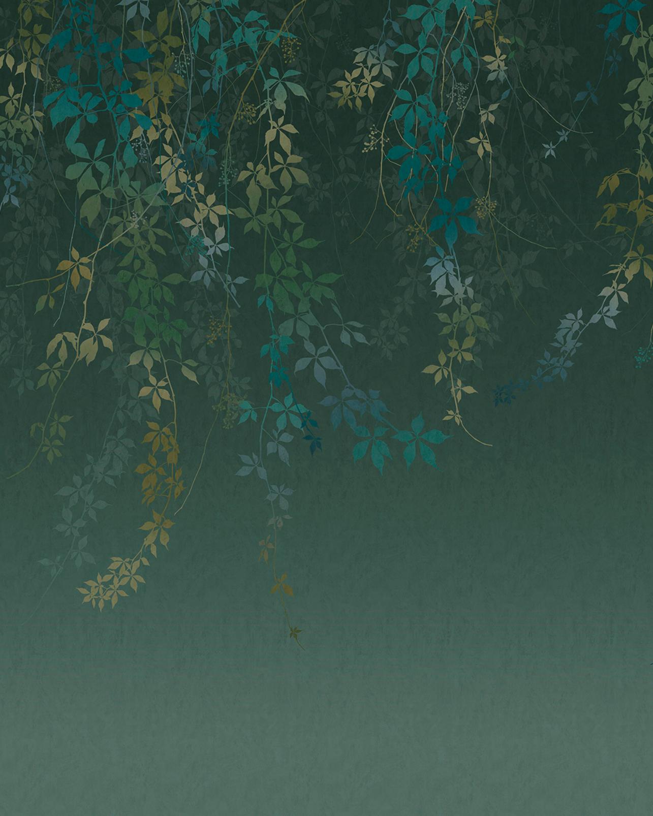 Virginia Creeper Moss Bespoke Mural by Clarissa Hulse