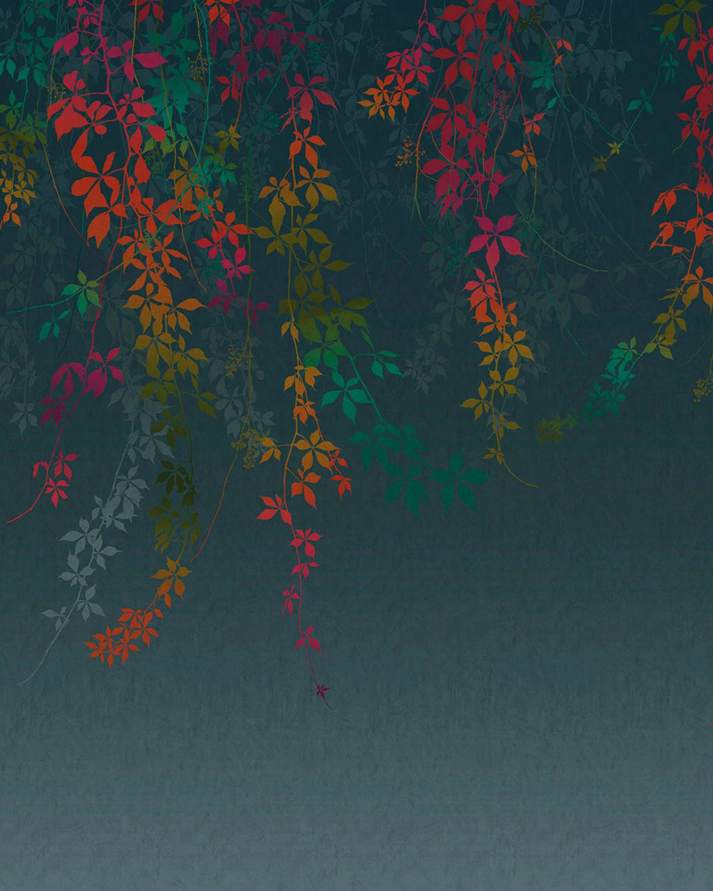 Virginia Creeper Rainbow Bespoke Mural by Clarissa Hulse