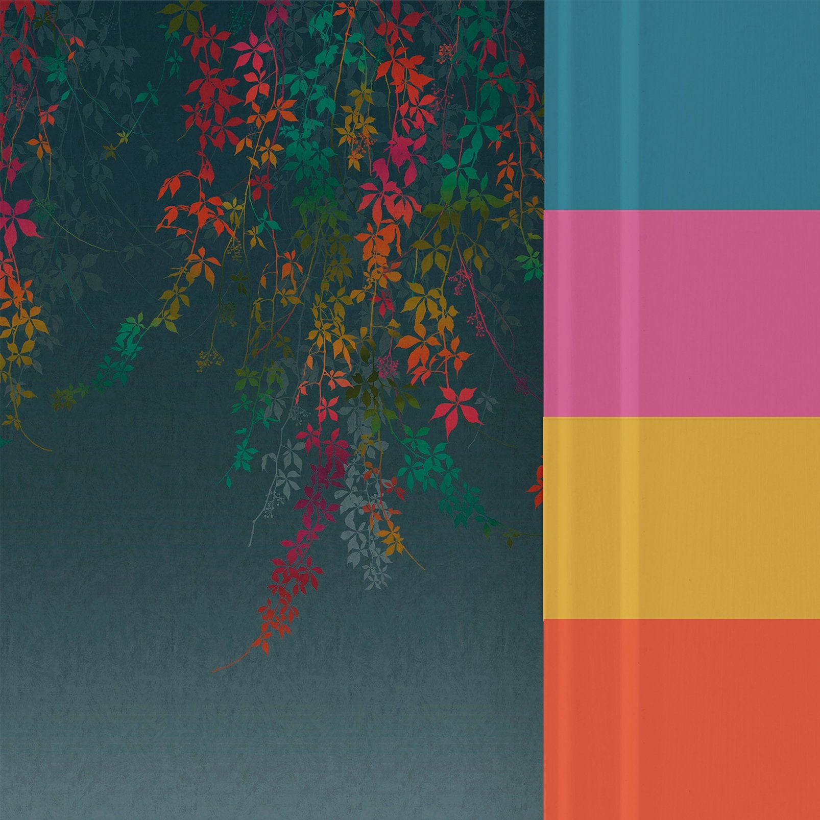 Virginia Creeper Rainbow Bespoke Mural by Clarissa Hulse