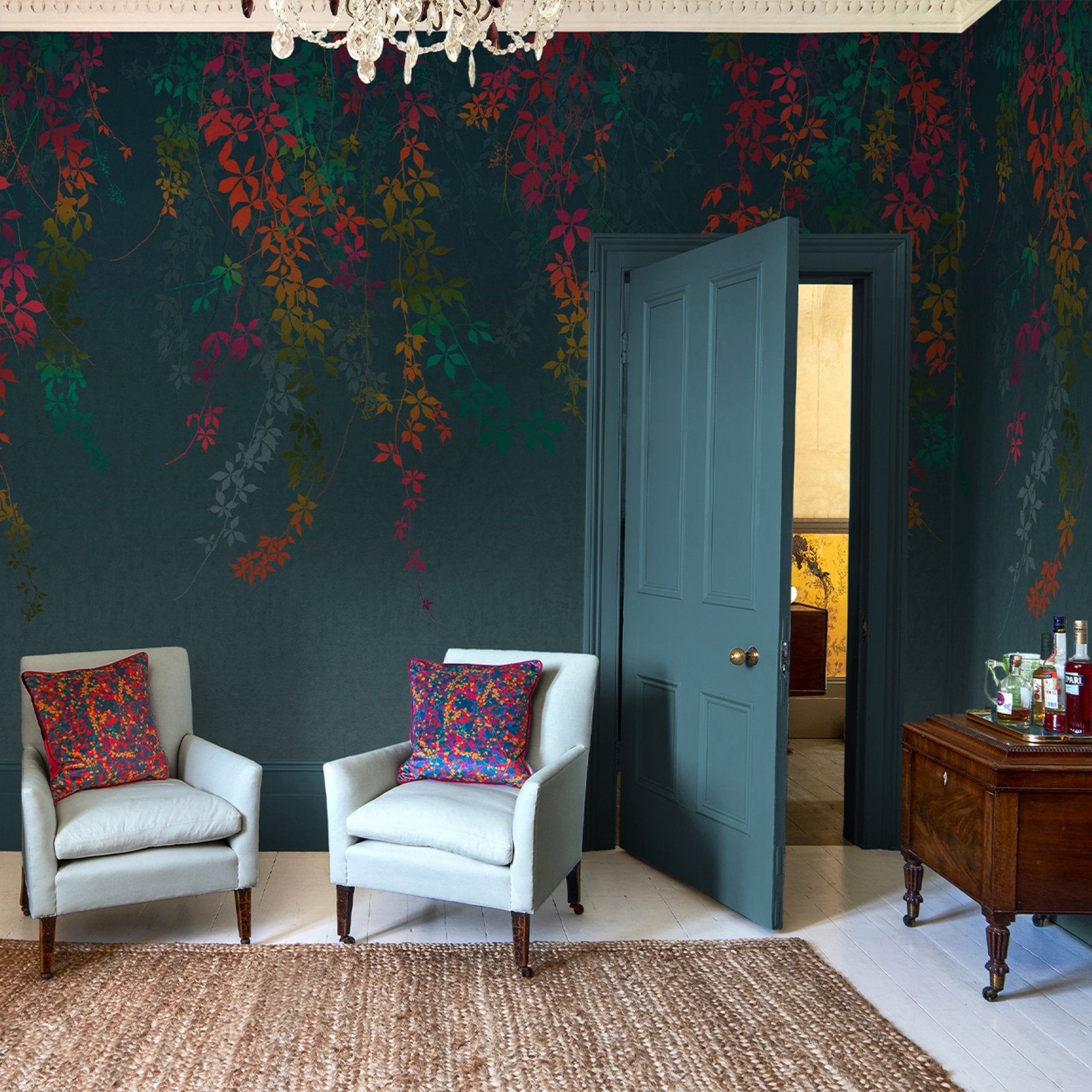 Virginia Creeper Rainbow Bespoke Mural by Clarissa Hulse